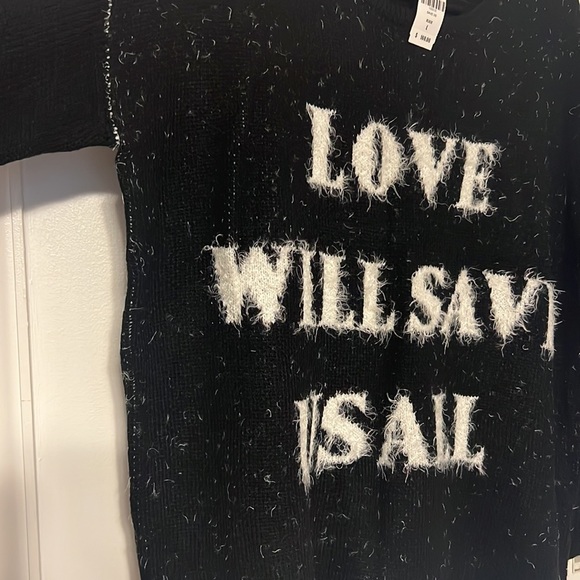 LF Mika & Gala “Love will save us all” Oversized Graphic Sweater - Picture 6 of 10
